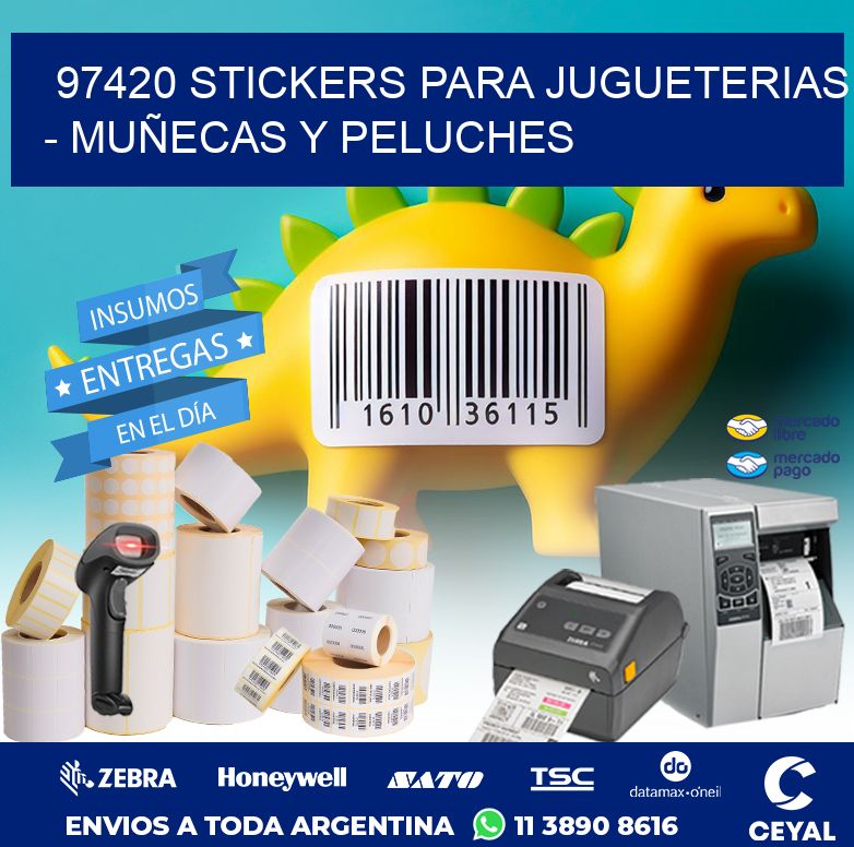 97420 STICKERS PARA JUGUETERIAS - MUÑECAS Y PELUCHES