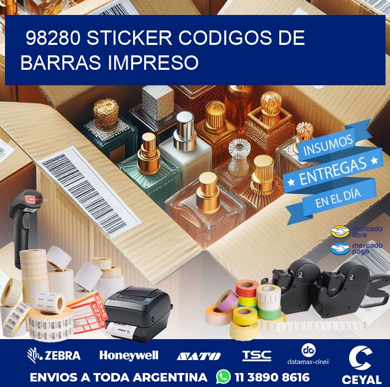 98280 STICKER CODIGOS DE BARRAS IMPRESO