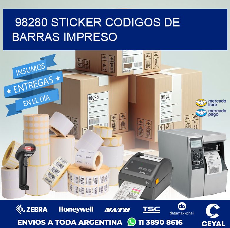 98280 STICKER CODIGOS DE BARRAS IMPRESO