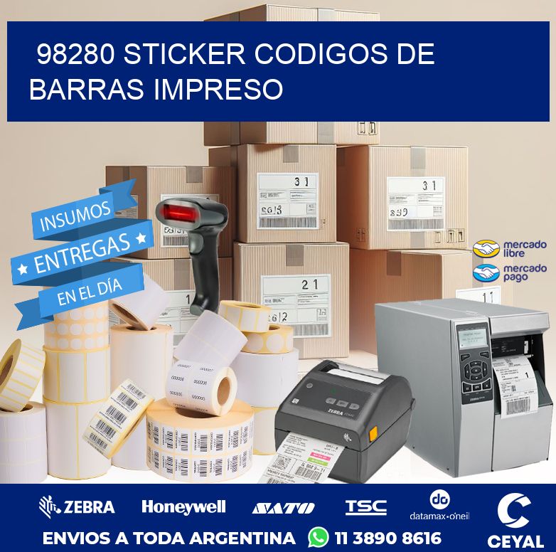 98280 STICKER CODIGOS DE BARRAS IMPRESO