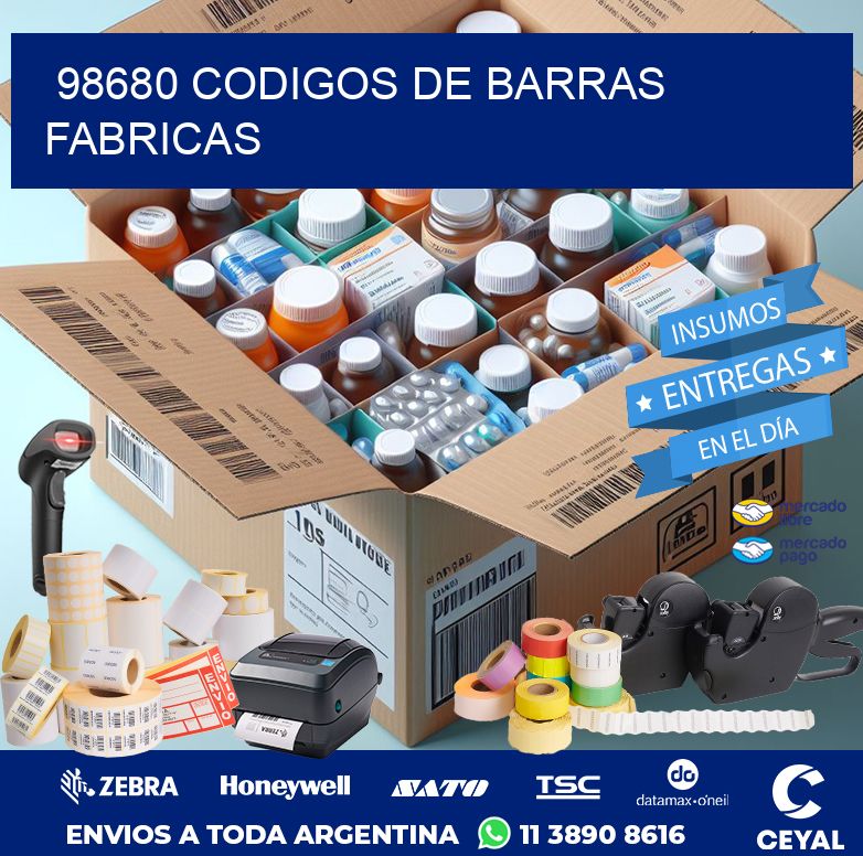 98680 CODIGOS DE BARRAS FABRICAS