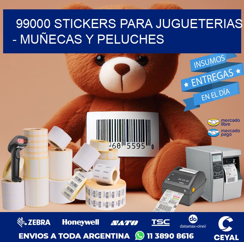 99000 STICKERS PARA JUGUETERIAS - MUÑECAS Y PELUCHES