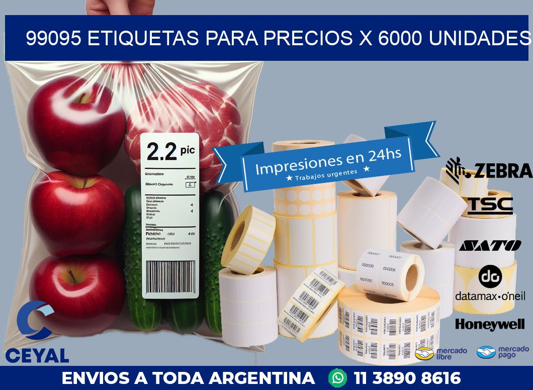 99095 ETIQUETAS PARA PRECIOS X 6000 UNIDADES