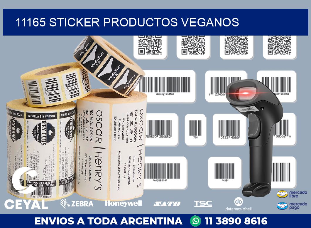 11165 STICKER PRODUCTOS VEGANOS