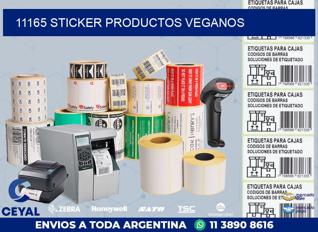 11165 STICKER PRODUCTOS VEGANOS