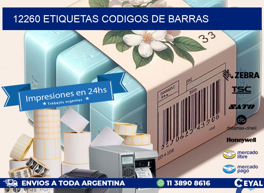 12260 etiquetas codigos de barras