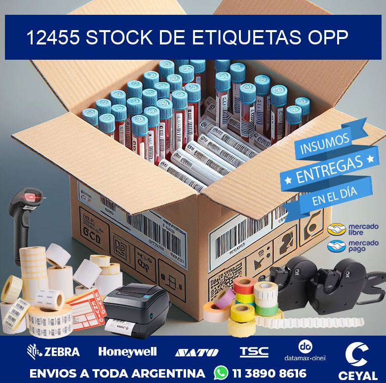 12455 STOCK DE ETIQUETAS OPP