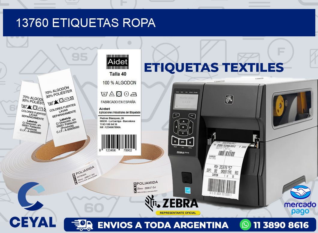 13760 ETIQUETAS ROPA