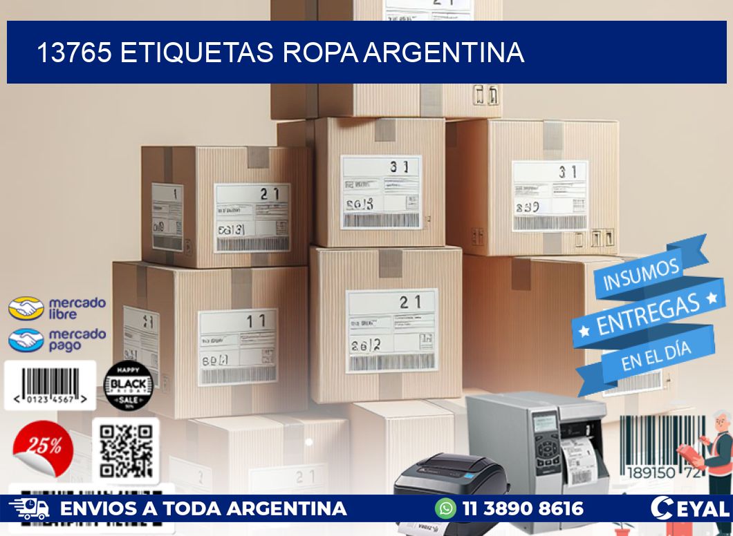 13765 ETIQUETAS ROPA ARGENTINA