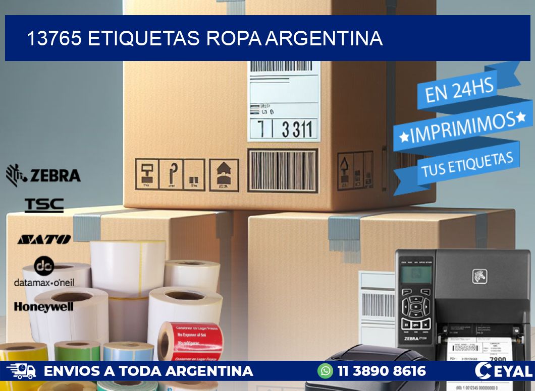 13765 ETIQUETAS ROPA ARGENTINA