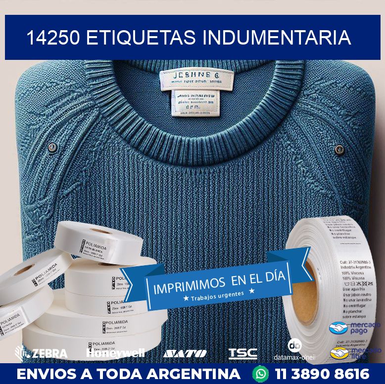 14250 ETIQUETAS INDUMENTARIA
