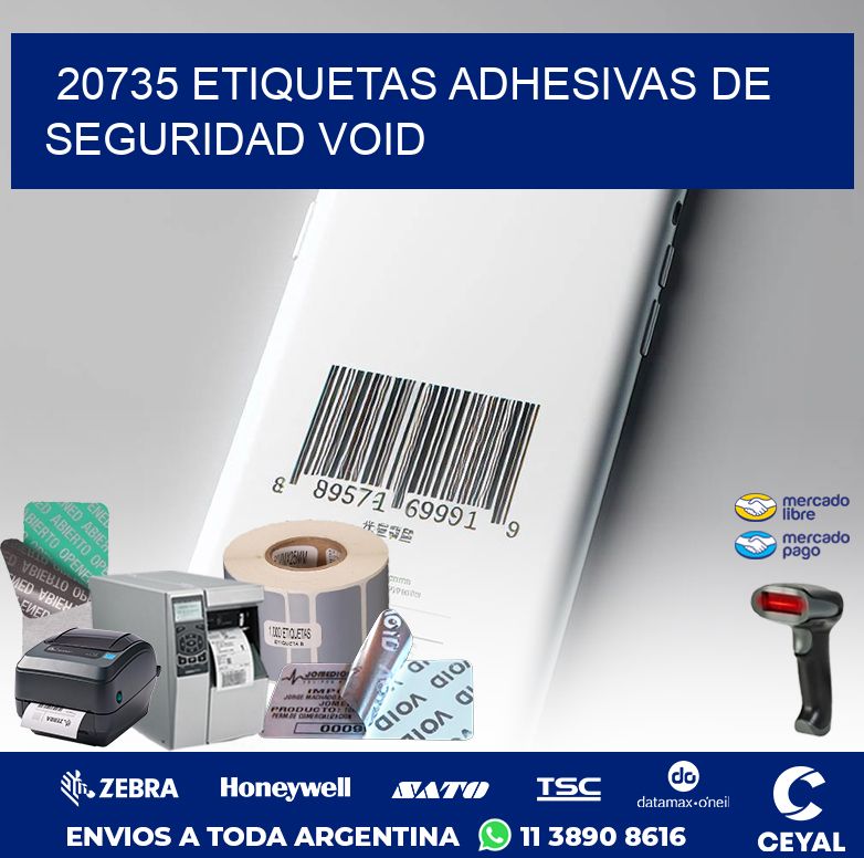 20735 ETIQUETAS ADHESIVAS DE SEGURIDAD VOID