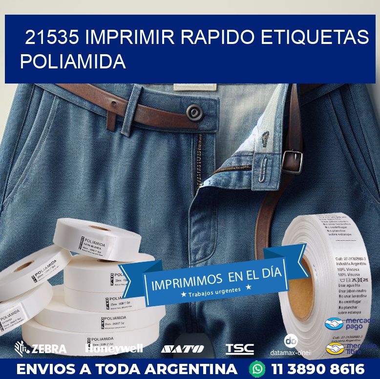 21535 IMPRIMIR RAPIDO ETIQUETAS POLIAMIDA
