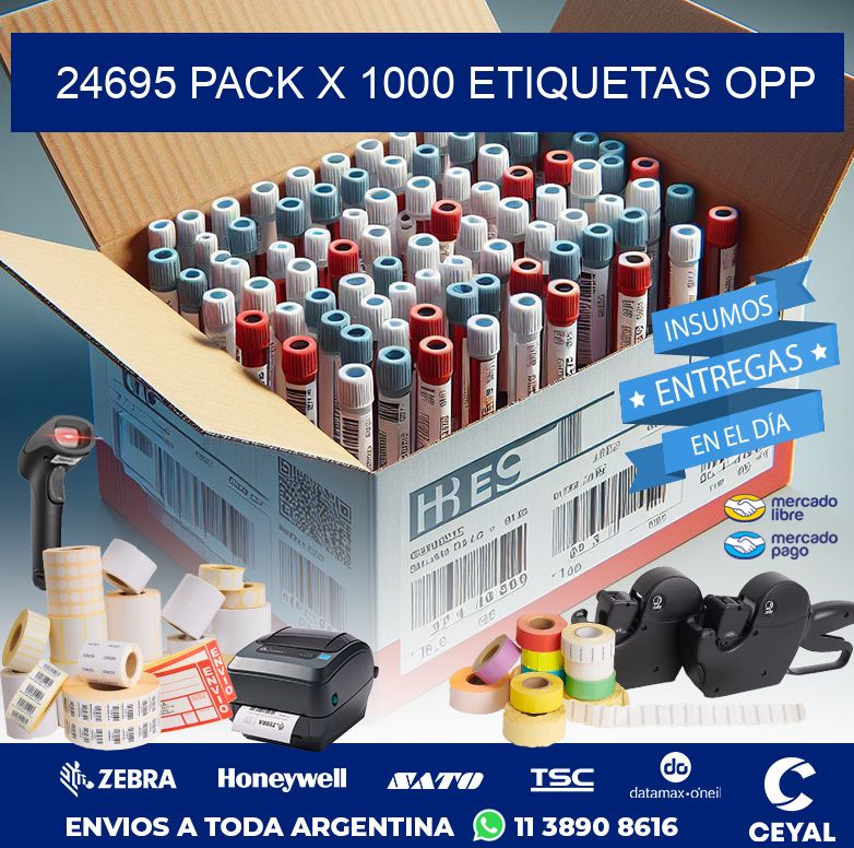 24695 PACK X 1000 ETIQUETAS OPP