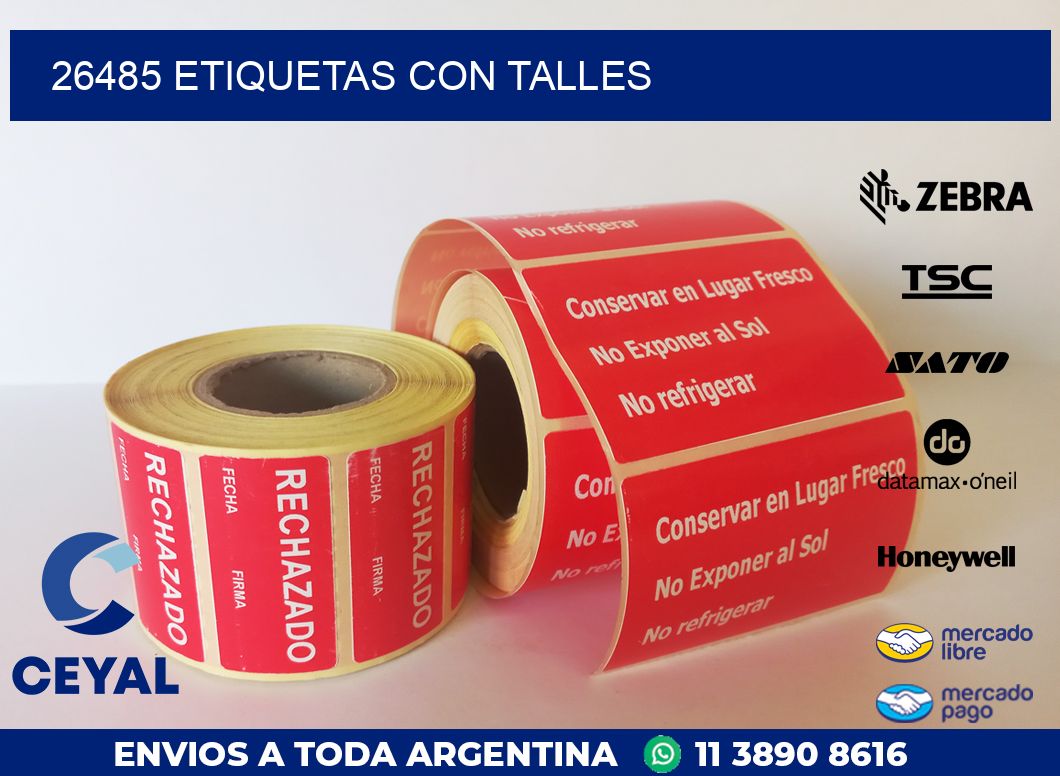 26485 ETIQUETAS CON TALLES
