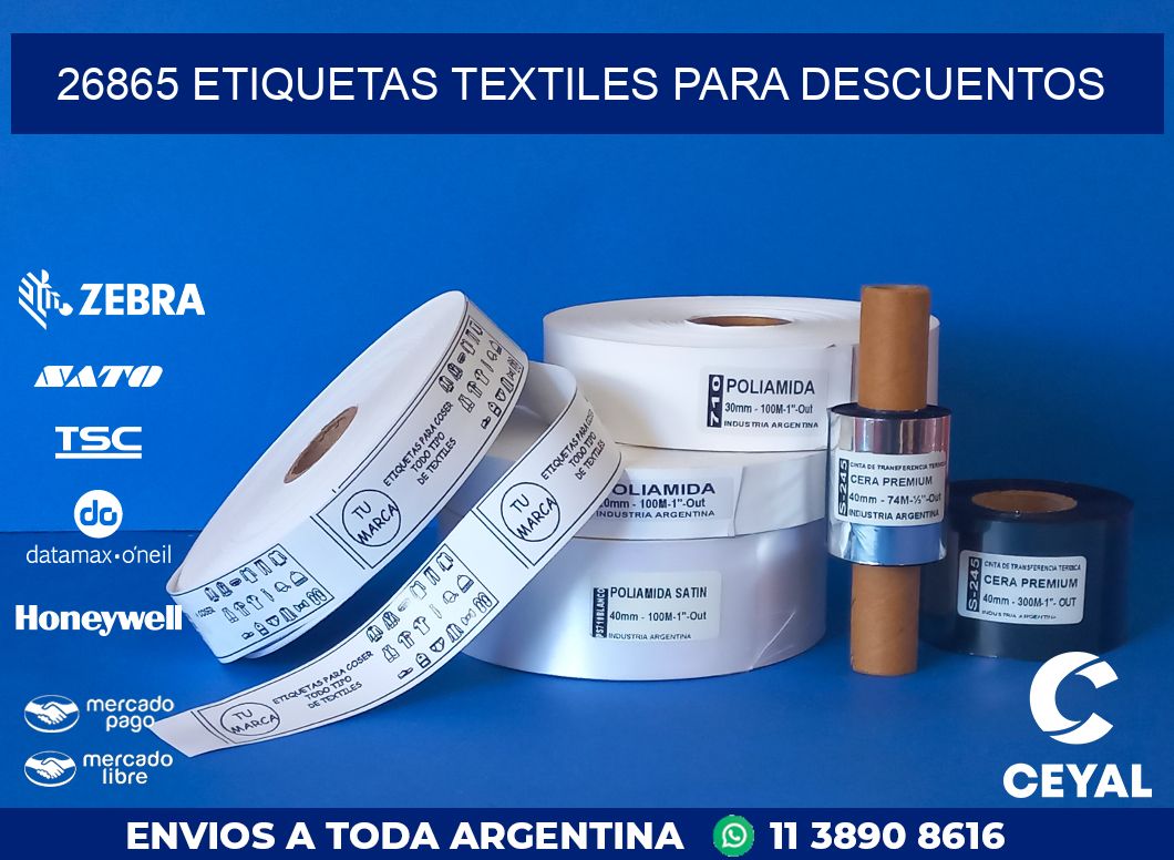 26865 ETIQUETAS TEXTILES PARA DESCUENTOS