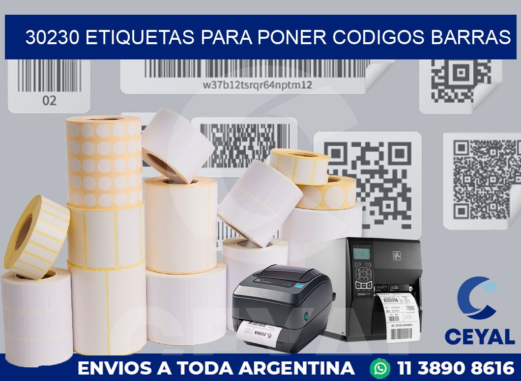 30230 ETIQUETAS PARA PONER CODIGOS BARRAS