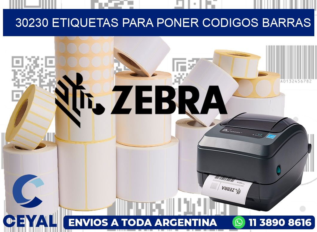 30230 ETIQUETAS PARA PONER CODIGOS BARRAS