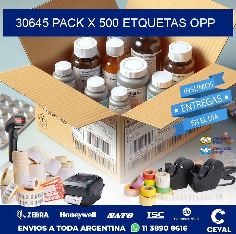 30645 PACK X 500 ETQUETAS OPP