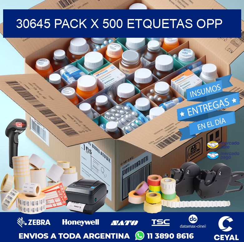30645 PACK X 500 ETQUETAS OPP