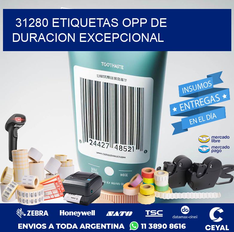 31280 ETIQUETAS OPP DE DURACION EXCEPCIONAL