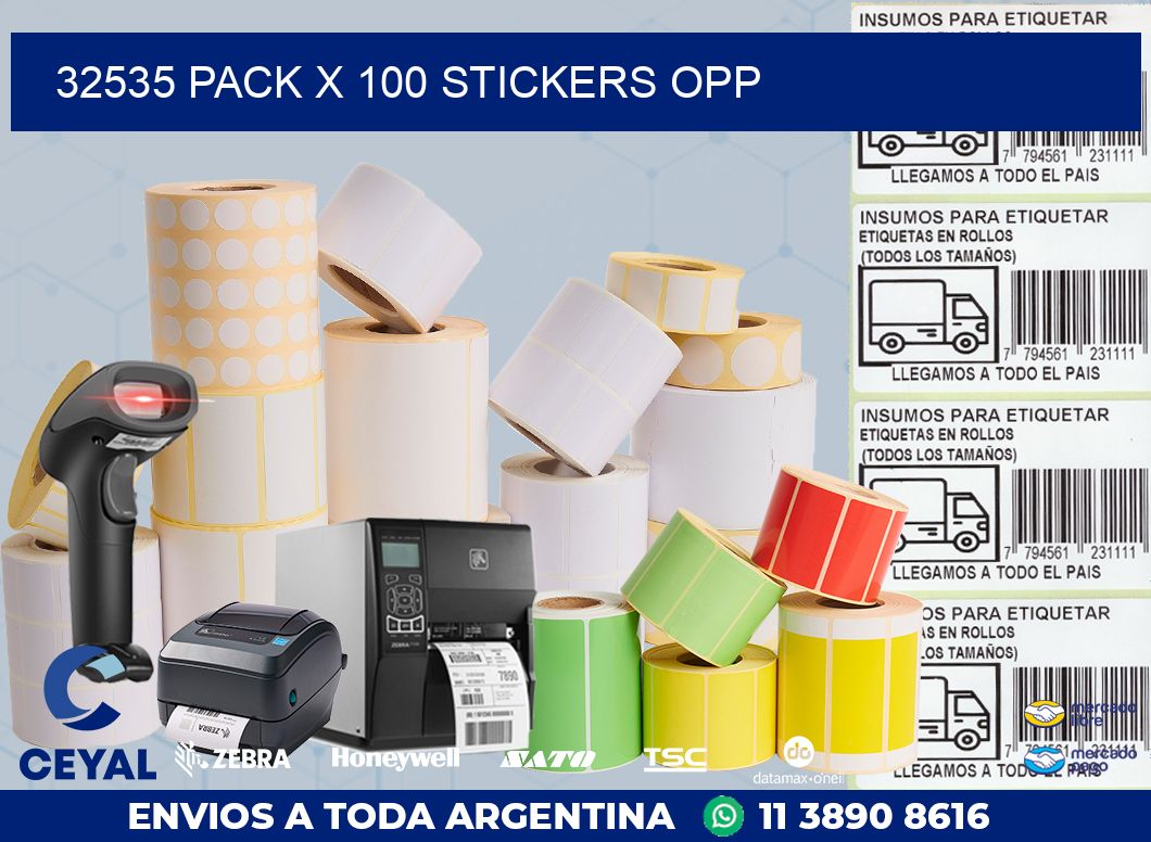 32535 PACK X 100 STICKERS OPP