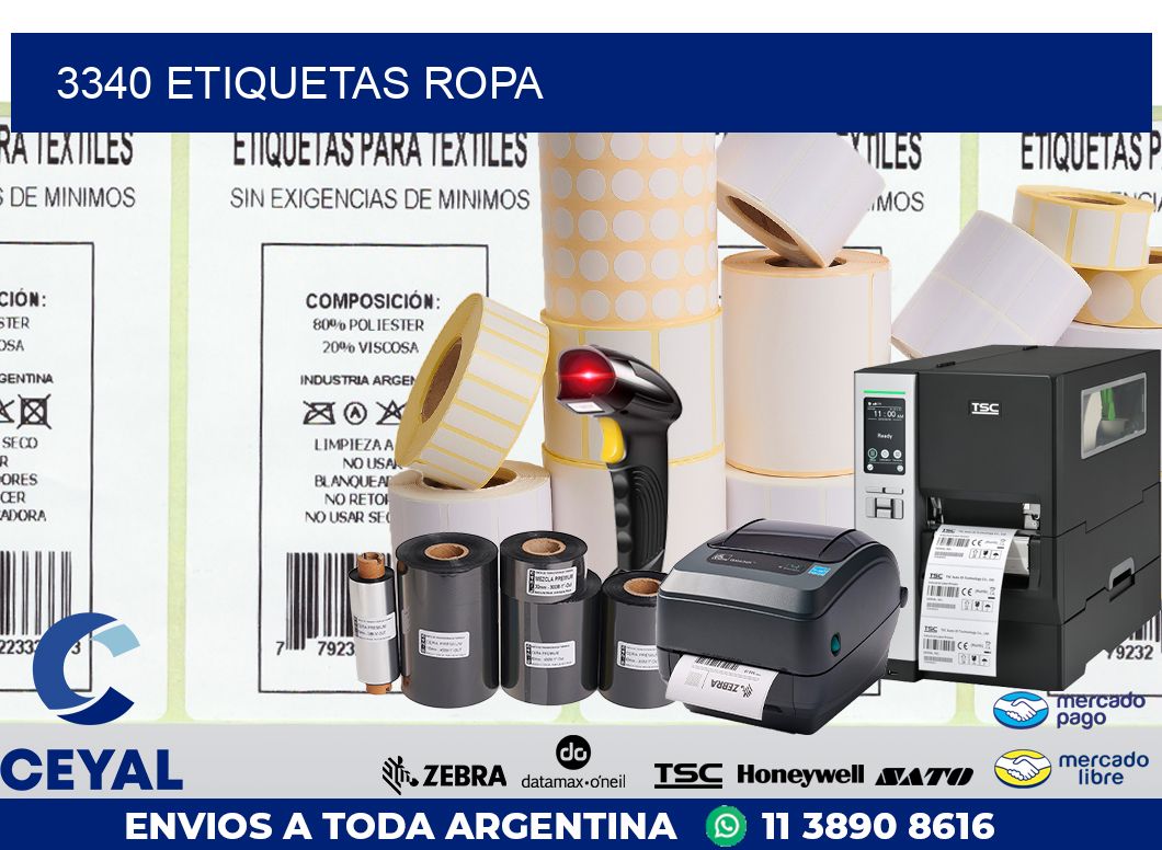 3340 ETIQUETAS ROPA