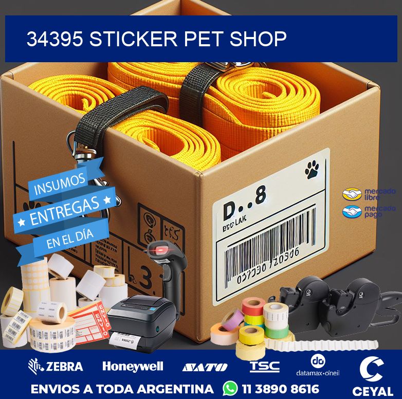34395 STICKER PET SHOP