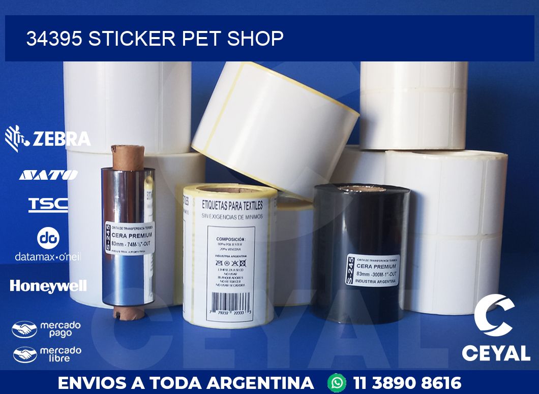 34395 STICKER PET SHOP