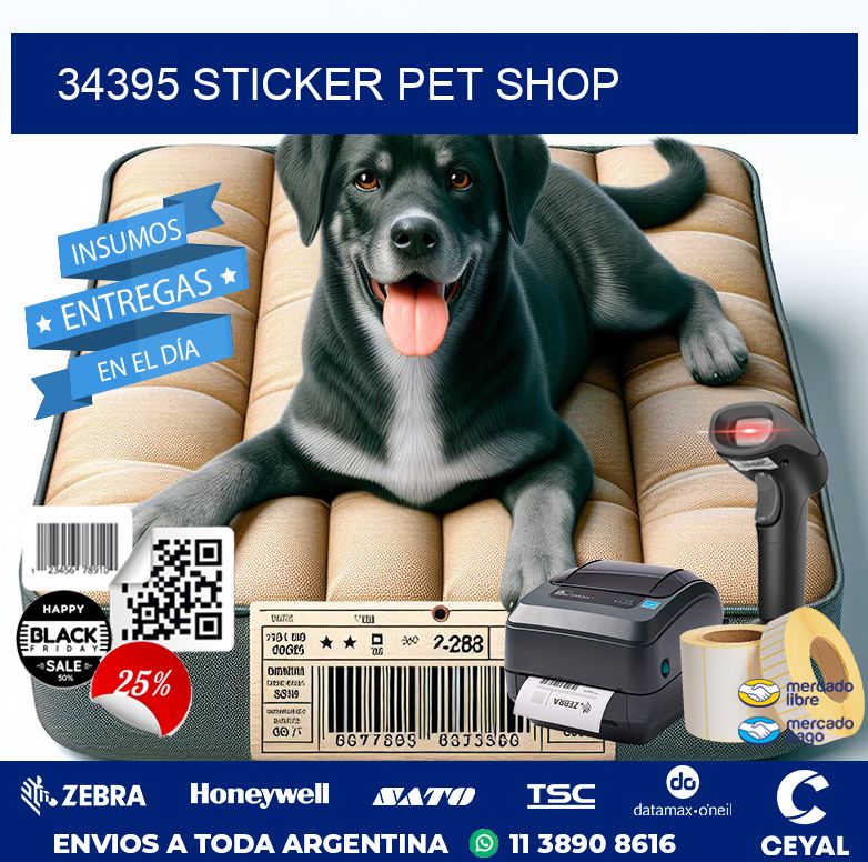 34395 STICKER PET SHOP