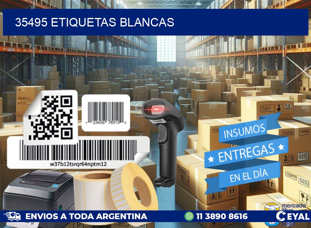 35495 ETIQUETAS BLANCAS