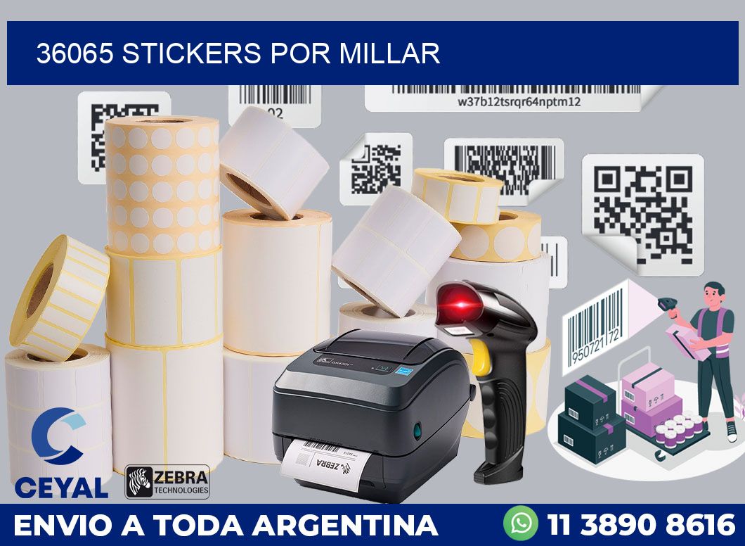 36065 STICKERS POR MILLAR