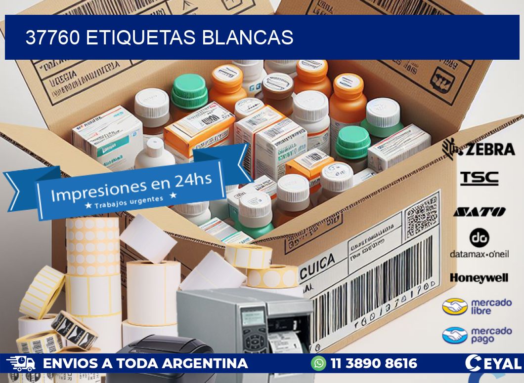 37760 ETIQUETAS BLANCAS