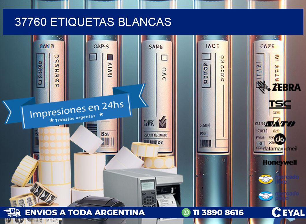 37760 ETIQUETAS BLANCAS