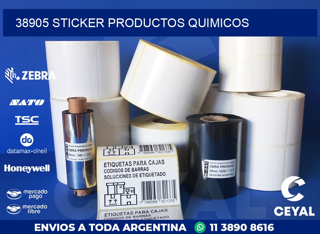 38905 STICKER PRODUCTOS QUIMICOS