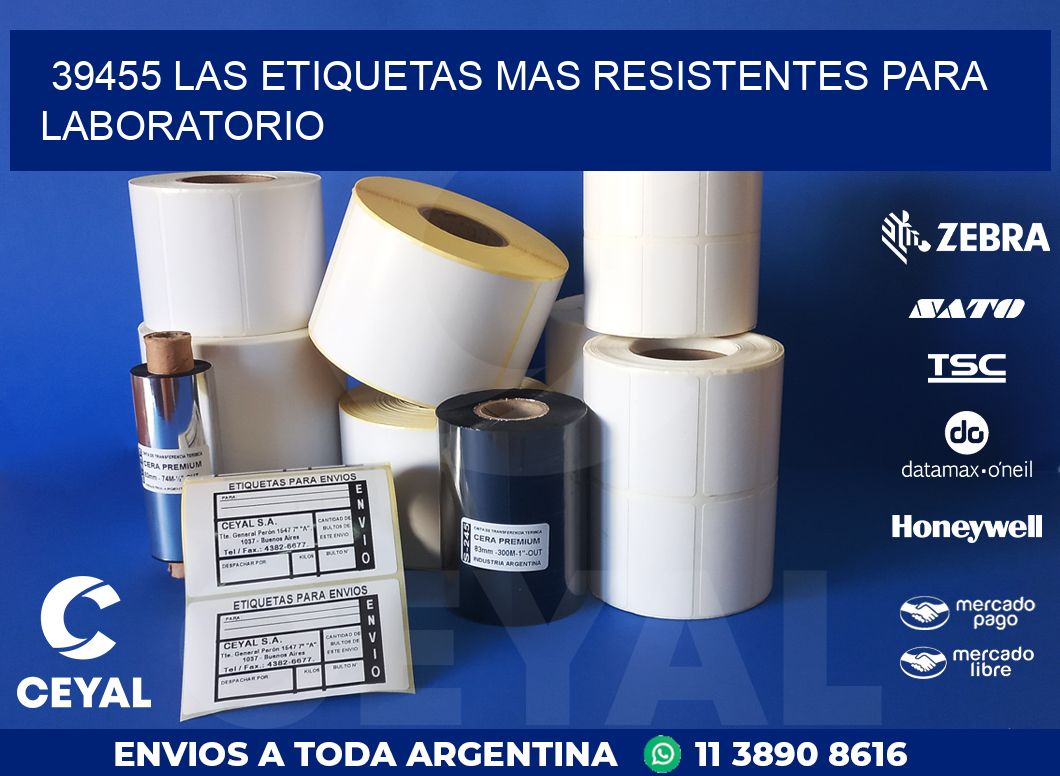 39455 LAS ETIQUETAS MAS RESISTENTES PARA LABORATORIO