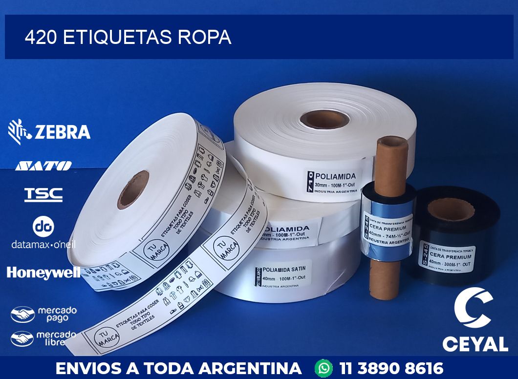 420 ETIQUETAS ROPA