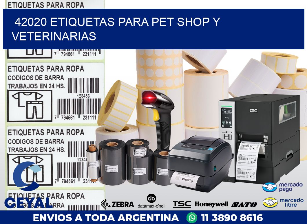 42020 ETIQUETAS PARA PET SHOP Y VETERINARIAS