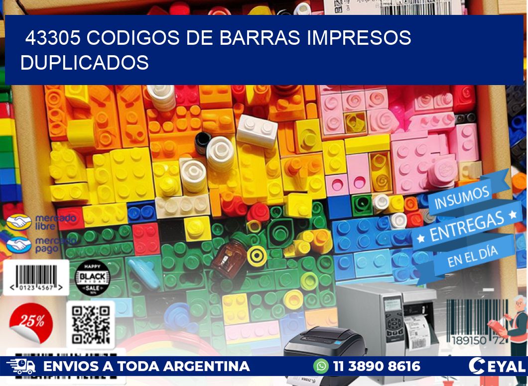 43305 Codigos de barras impresos duplicados