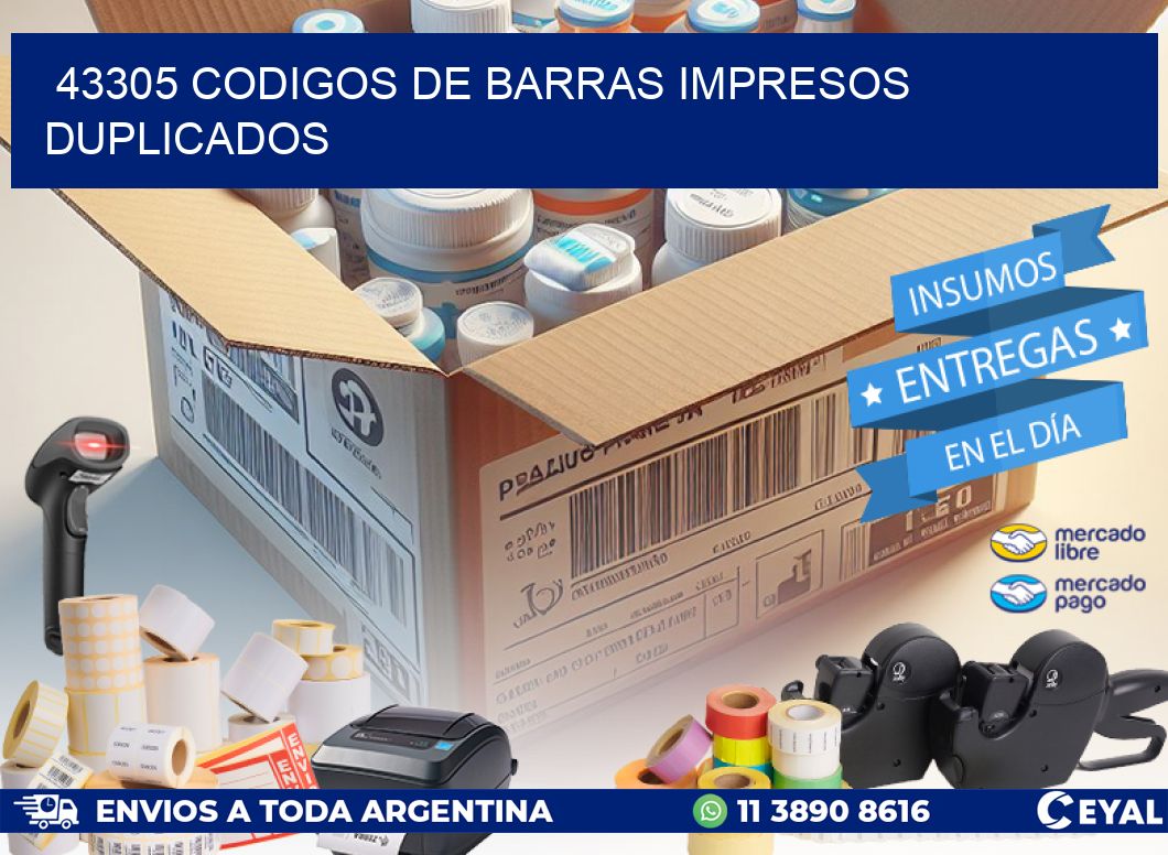 43305 Codigos de barras impresos duplicados