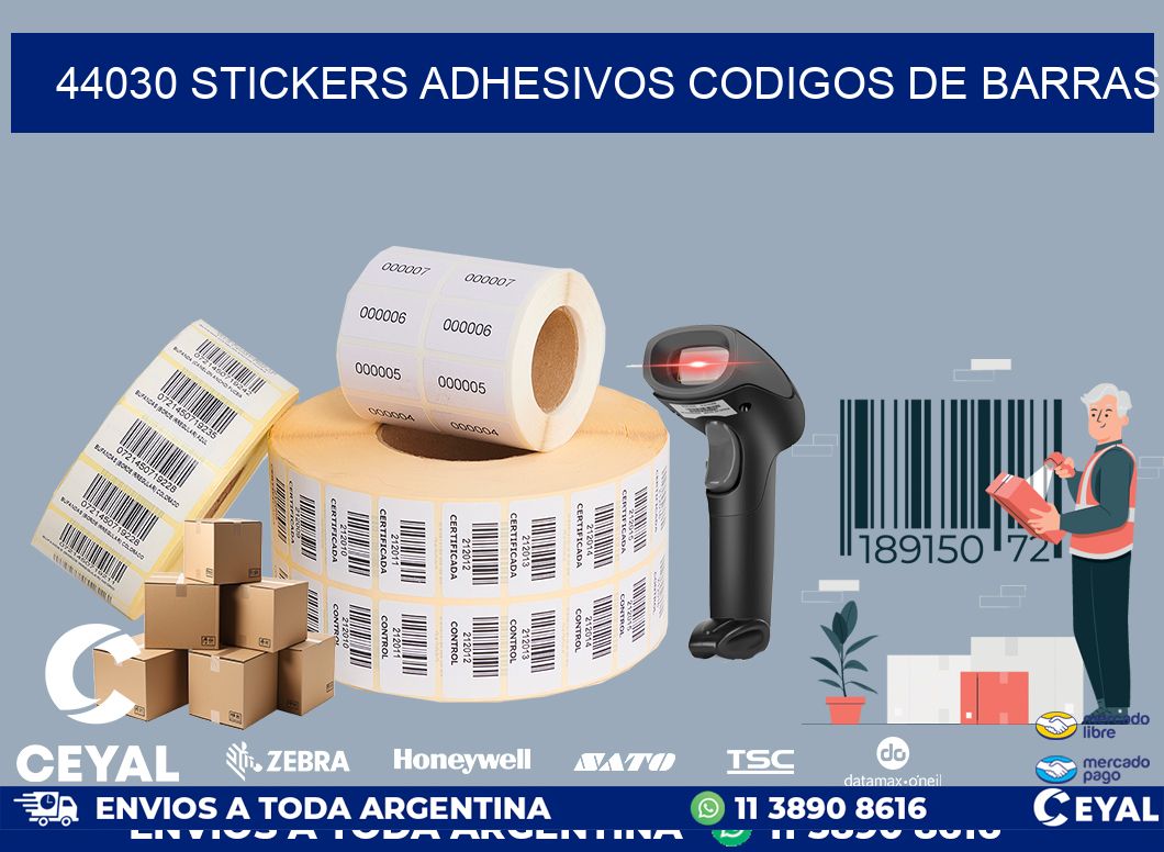 44030 stickers adhesivos codigos de barras