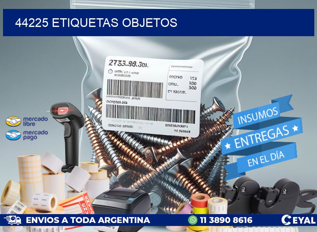 44225 etiquetas objetos