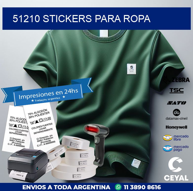51210 STICKERS PARA ROPA