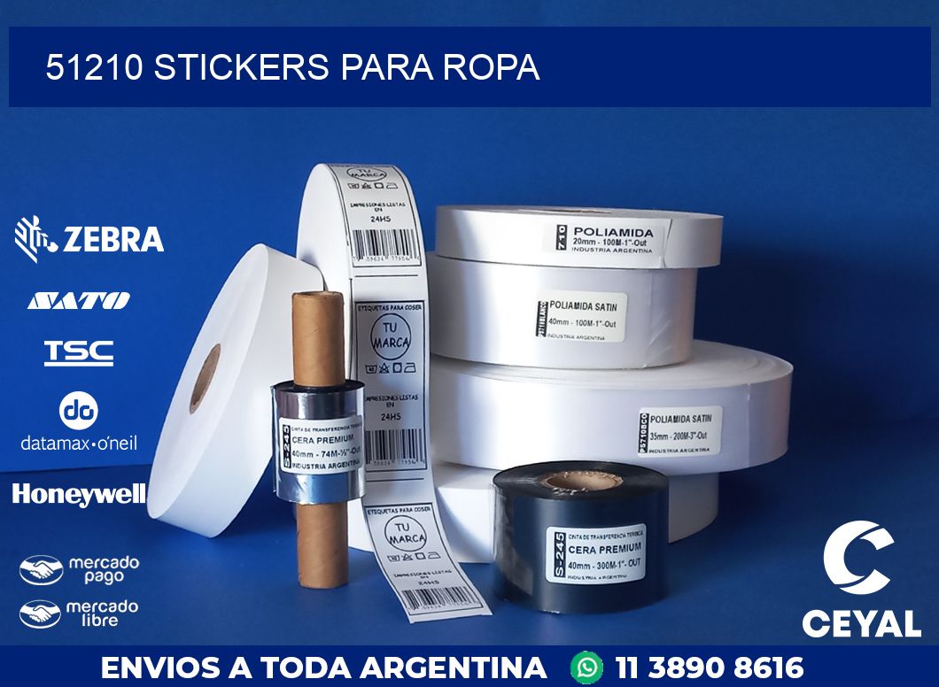 51210 STICKERS PARA ROPA