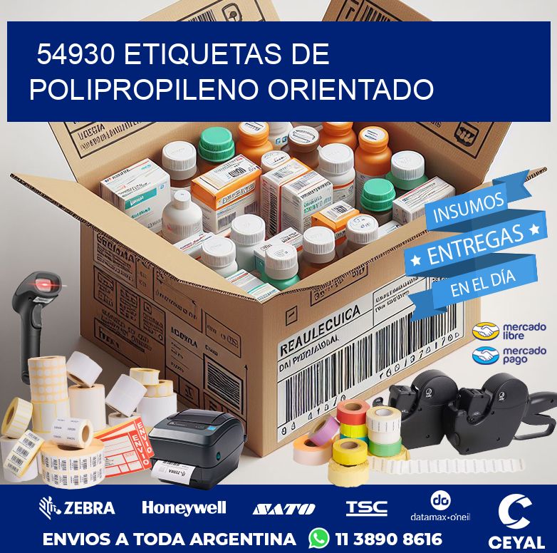 54930 ETIQUETAS DE POLIPROPILENO ORIENTADO
