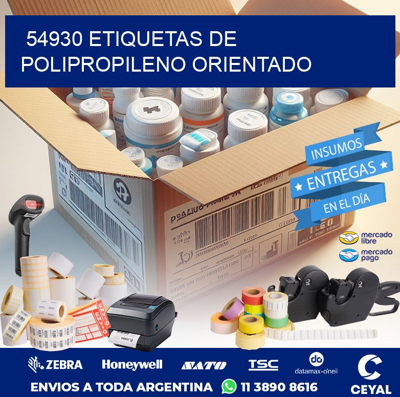54930 ETIQUETAS DE POLIPROPILENO ORIENTADO