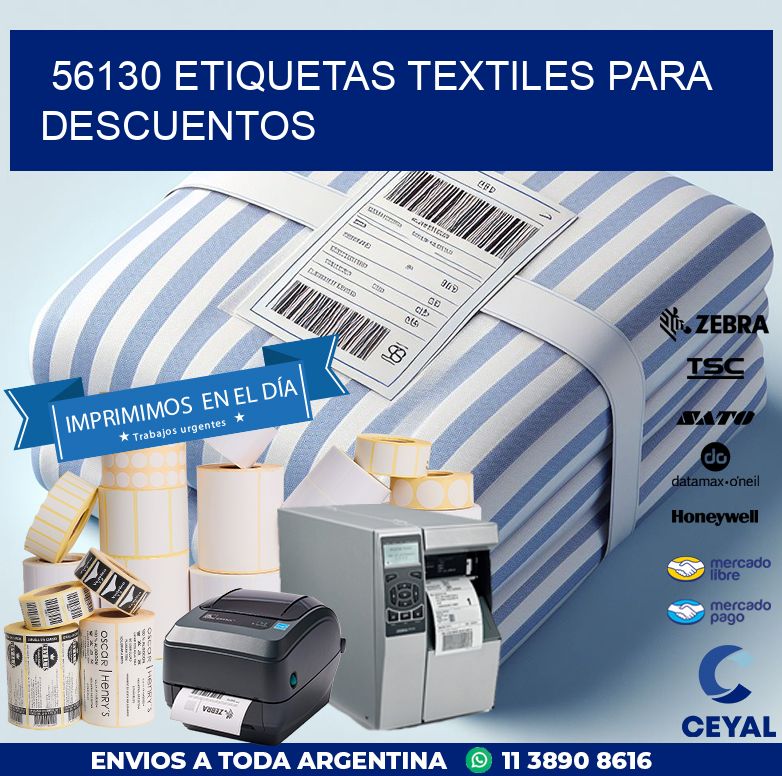 56130 ETIQUETAS TEXTILES PARA DESCUENTOS