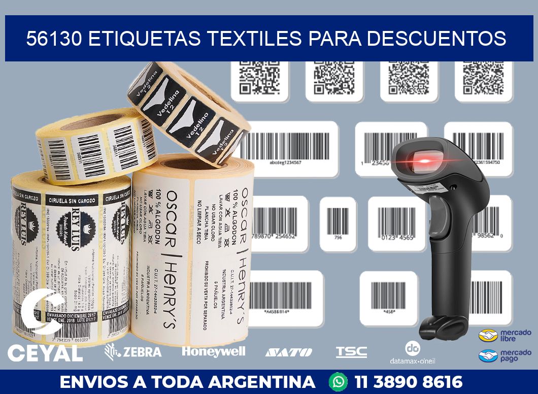 56130 ETIQUETAS TEXTILES PARA DESCUENTOS