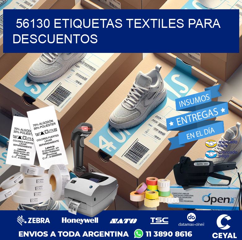 56130 ETIQUETAS TEXTILES PARA DESCUENTOS