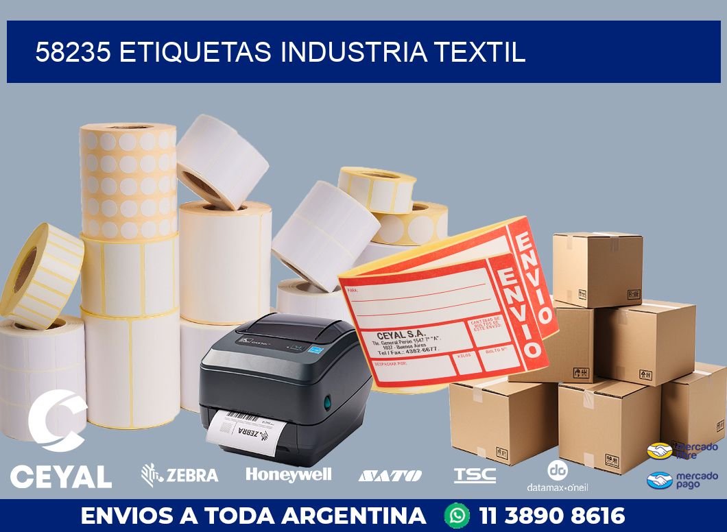 58235 ETIQUETAS INDUSTRIA TEXTIL